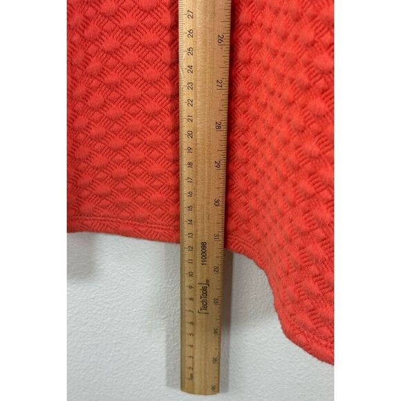 Abercrombie & Fitch Retro Textured Mock Neck Drop Waist Tangerine Mini Dress XS - Picture 8 of 10